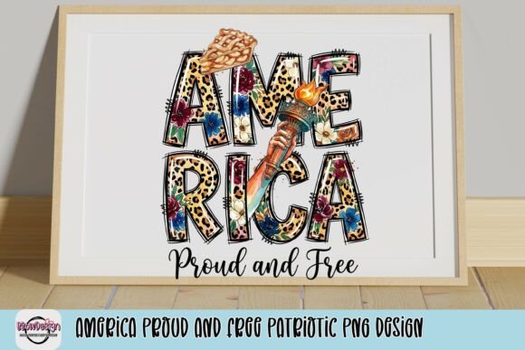 Celebrate Americana: The America Proud and Free Patriotic PNG Design