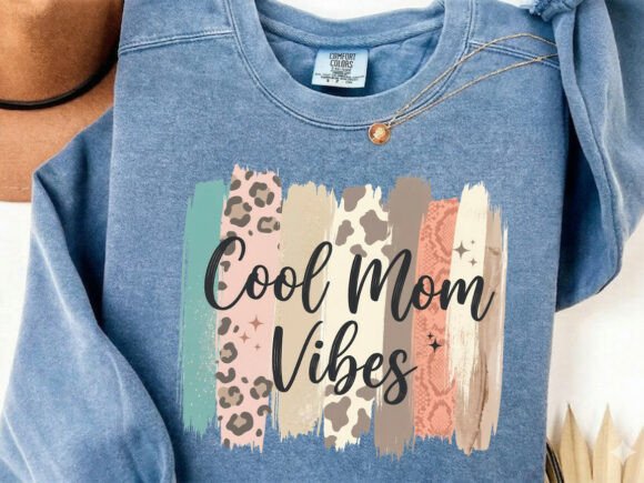 Cool Moms Vibes Mama T-shirt Design PNG: A Creative Asset for Modern Branding