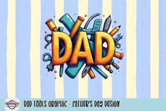 DAD Tools Graphic: A Playful Father's Day Design Asset