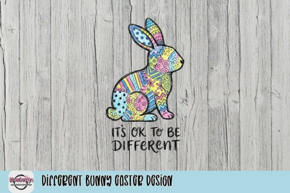 Different Bunny Easter Design: A Whimsical Asset for Modern Projects