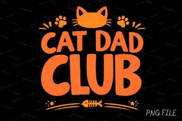 Funny Cat Dad Club PNG Design: A Modern Graphic Asset