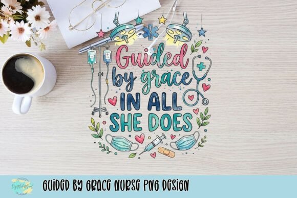 Guided by Grace Nurse PNG Design: A Designer's Asset