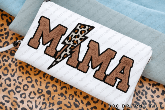 Mama Lightning Bolt Sublimation Design: Dynamic Visual Impact
