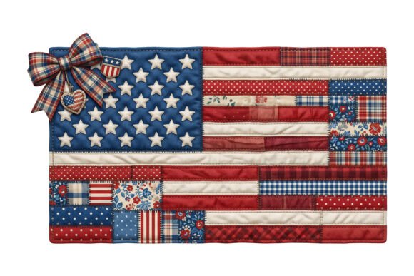 Patchwork USA Flag Vintage Design: A Timeless Asset