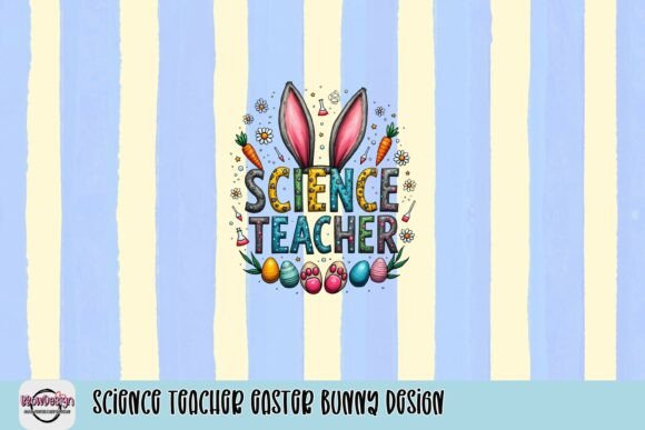 Science Teacher Easter Bunny Design: A Festive Creative Asset
