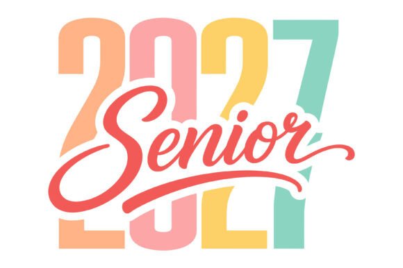 Senior 2027 Retro Typography: A Modern Design Asset
