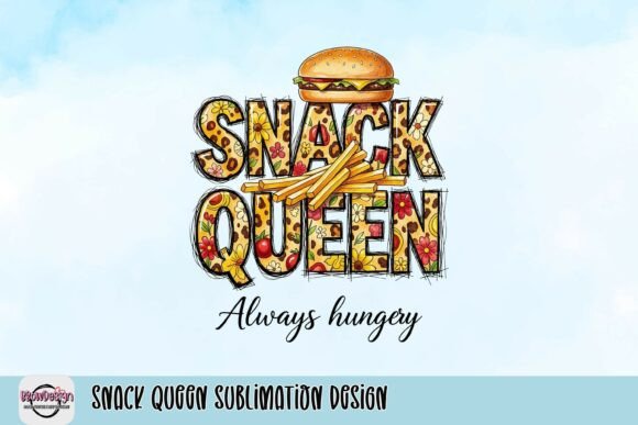 Snack Queen Sublimation Design: A Vibrant Creative Asset