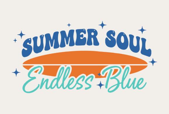 Summer Soul Endless Blue Design: A Retro Aesthetic for Modern Projects
