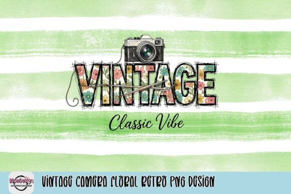Vintage Camera Floral Retro PNG Design: A Timeless Creative Asset